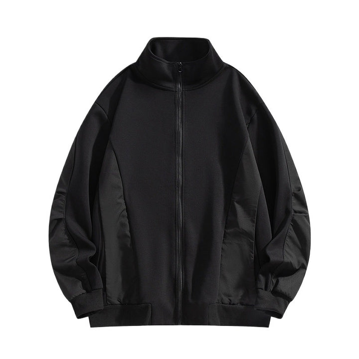 Herren Boxy-Performance-Zipjacke mit hohem Stehkragen, Paneelnähten & windabweisender Struktur Drune