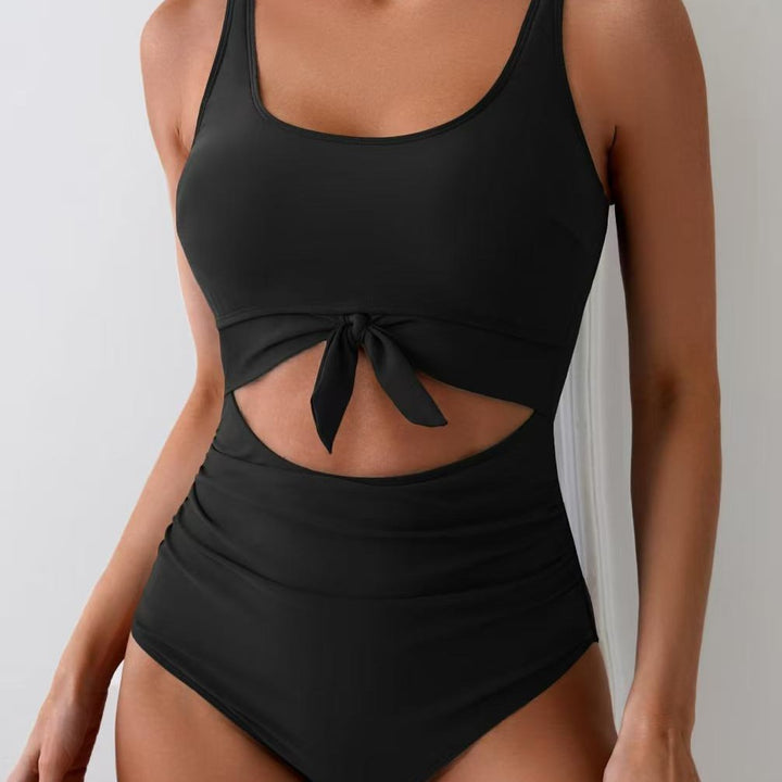 Damen Bikini-Set mit hohem Bund und modischem Knoten-Detail Drune