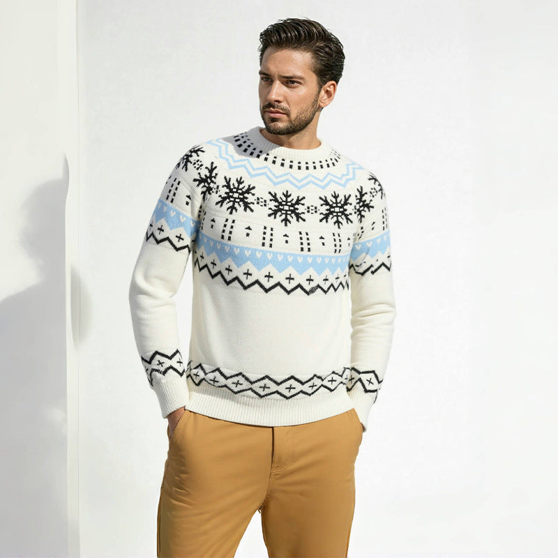 Herren Strickpullover mit winterlichem Muster Drune