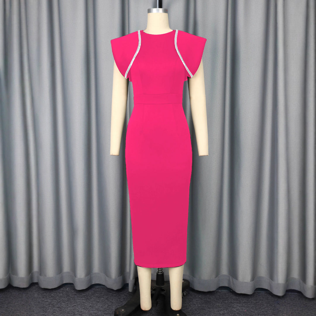 Damen Figurbetontes Kleid mit dekorativem Rüschen-Design Drune