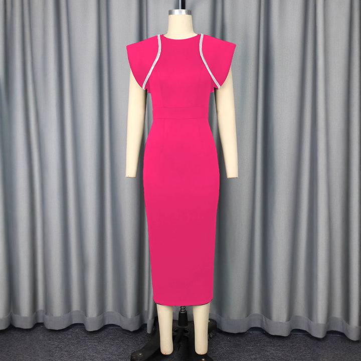 Damen Figurbetontes Kleid mit dekorativem Rüschen-Design Drune