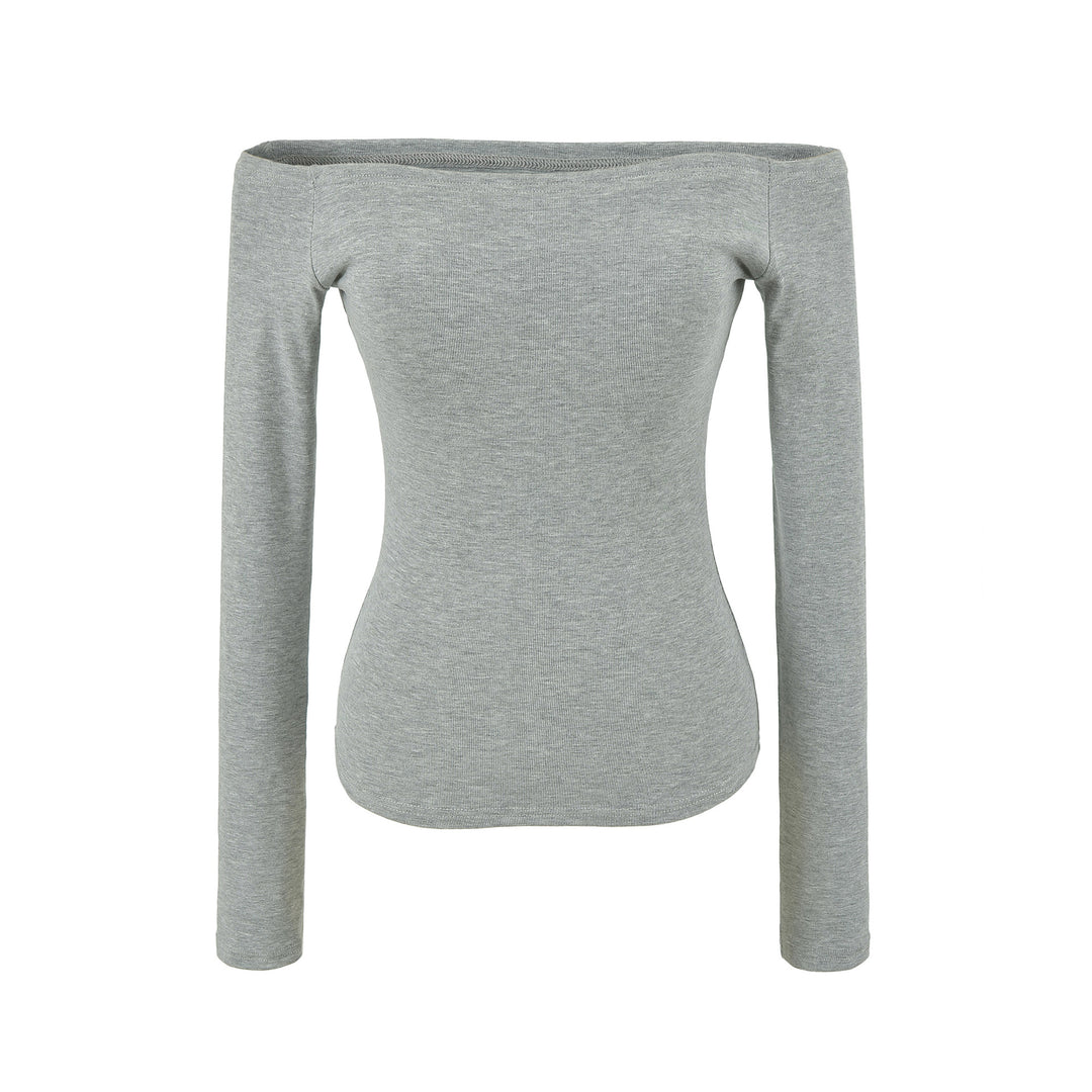 Damen Enganliegendes Off-Shoulder Longsleeve aus Stretch-Jersey Drune