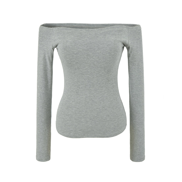 Damen Enganliegendes Off-Shoulder Longsleeve aus Stretch-Jersey Drune