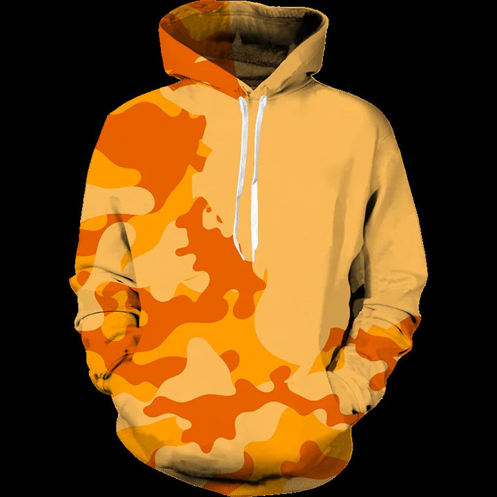 Damen Lässiger Kapuzenpullover mit Camouflage-Design Drune