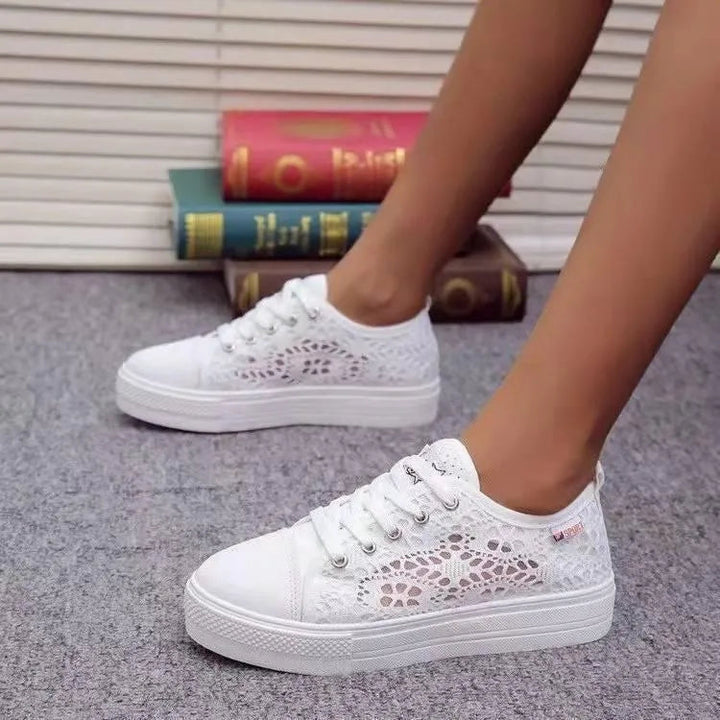 Drune | Sneakers für Damen aus Spitze mit Plattform – Eleganter und Atmungsaktiver Stil