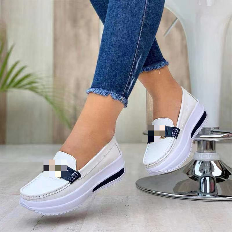 Damen Plateau-Loafer mit Metallic-Textil und leichter Profilsohle Drune