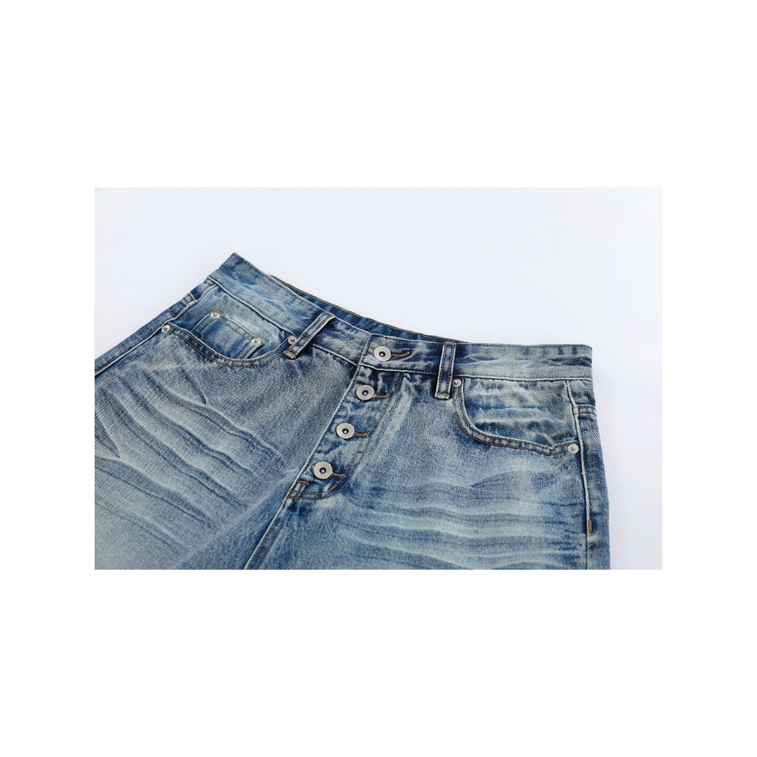 Damen Trendige Jeans-Shorts mit weitem Schnitt Drune