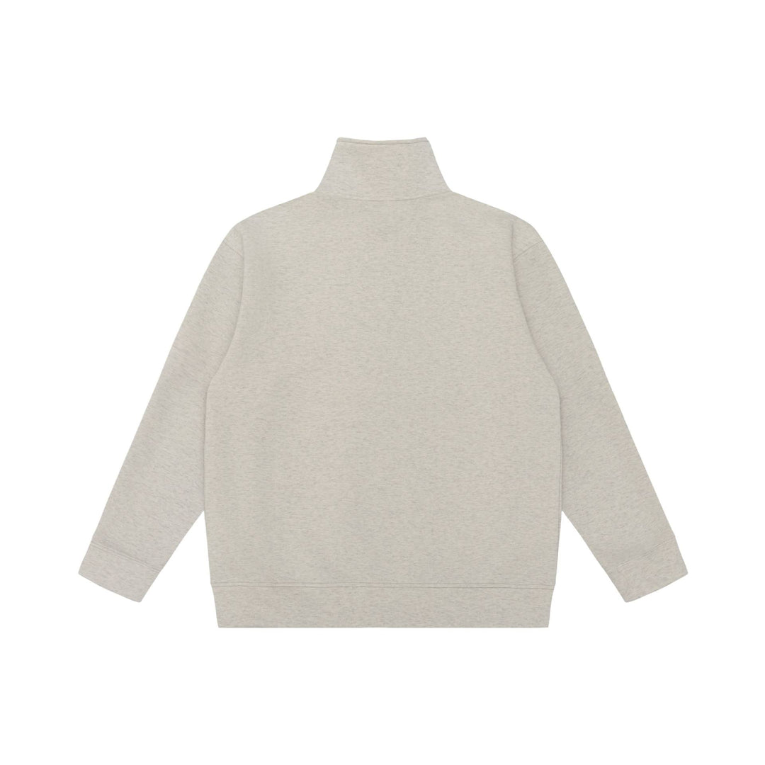 Unisex Halbzip-Sweatshirt mit hohem Stehkragen, Kängurutasche und Boxy-Schnitt Drune