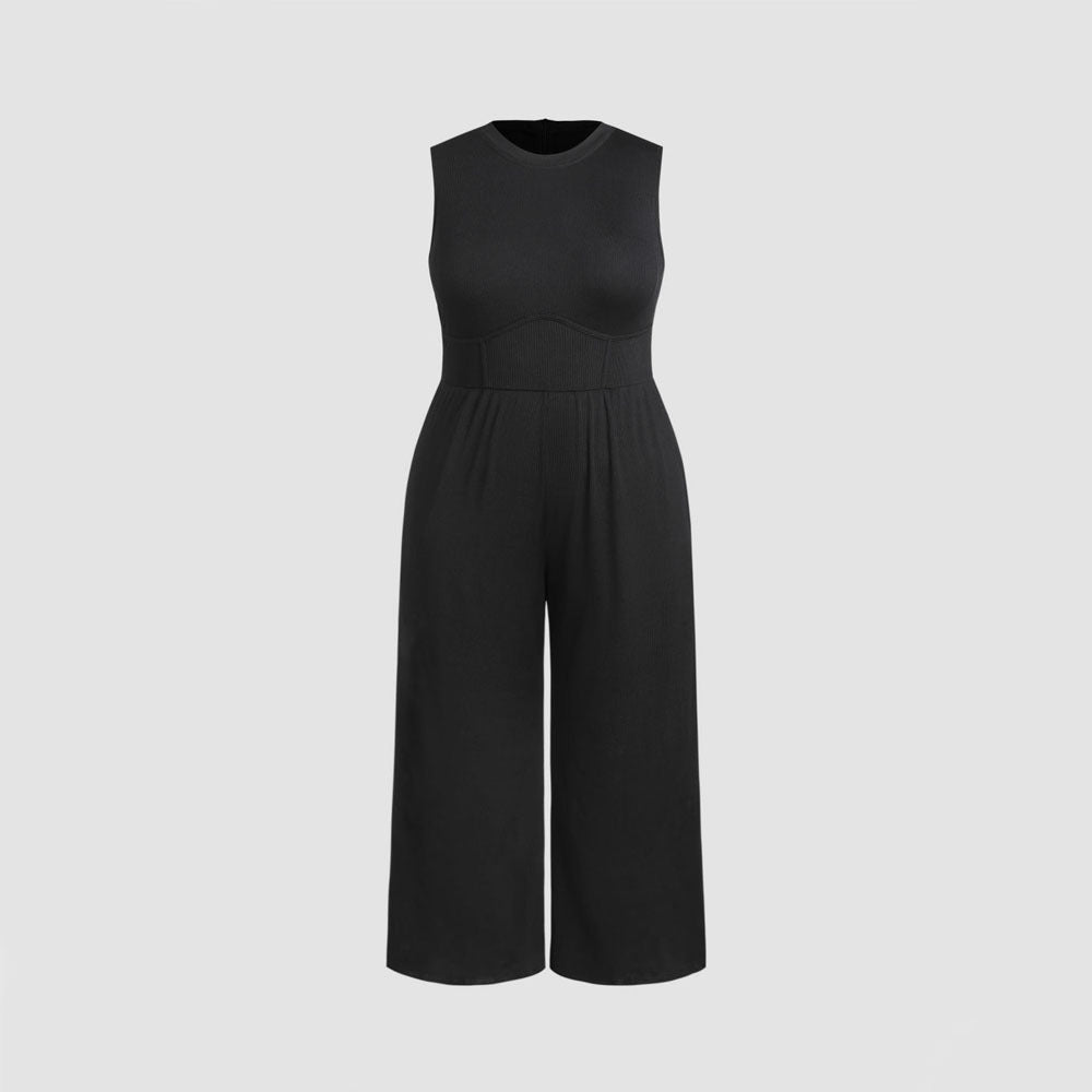 Damen Jumpsuit mit elegantem schulterfreiem Design und praktischen Seitentaschen Drune