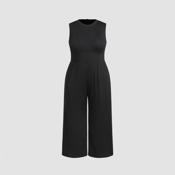 Damen Jumpsuit mit elegantem schulterfreiem Design und praktischen Seitentaschen Drune