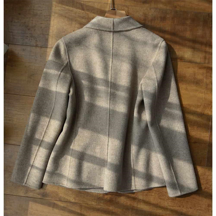 Damen Eleganter Wolle Blazer Drune