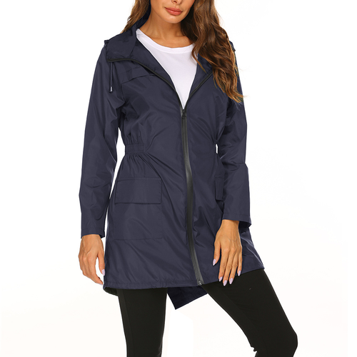 Drune | Regenjacke Mit Kapuze Für Frauen - Lang