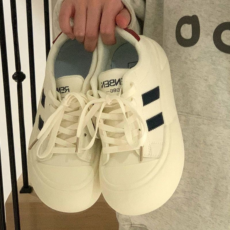Damen modische Plattform Sneakers mit einzigartigem Schnürsystem Drune