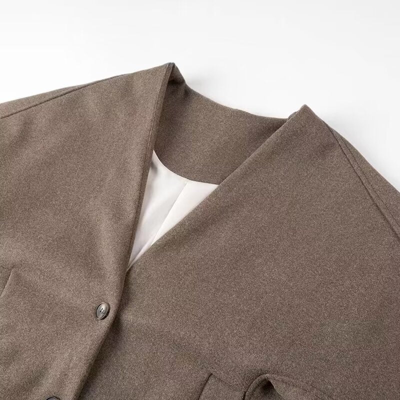 Damen Übergröße Blazerjacke im minimalistischen Design Drune