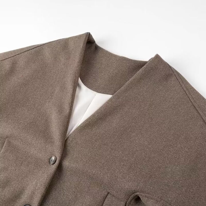 Damen Übergröße Blazerjacke im minimalistischen Design Drune