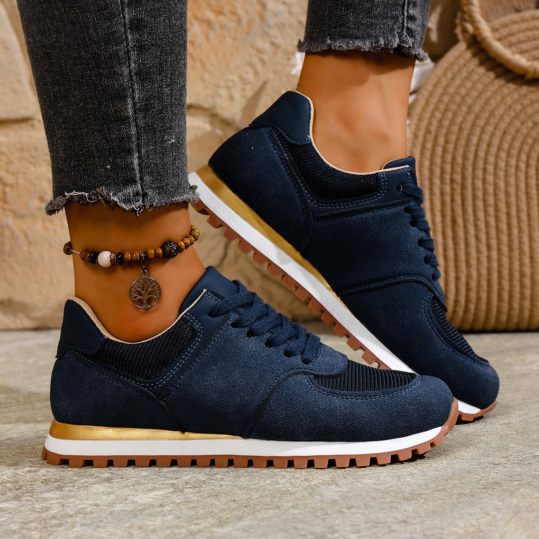 Damen Sportliche Sneakers mit atmungsaktiver Mesh-Oberfläche und rutschfester Sohle Drune