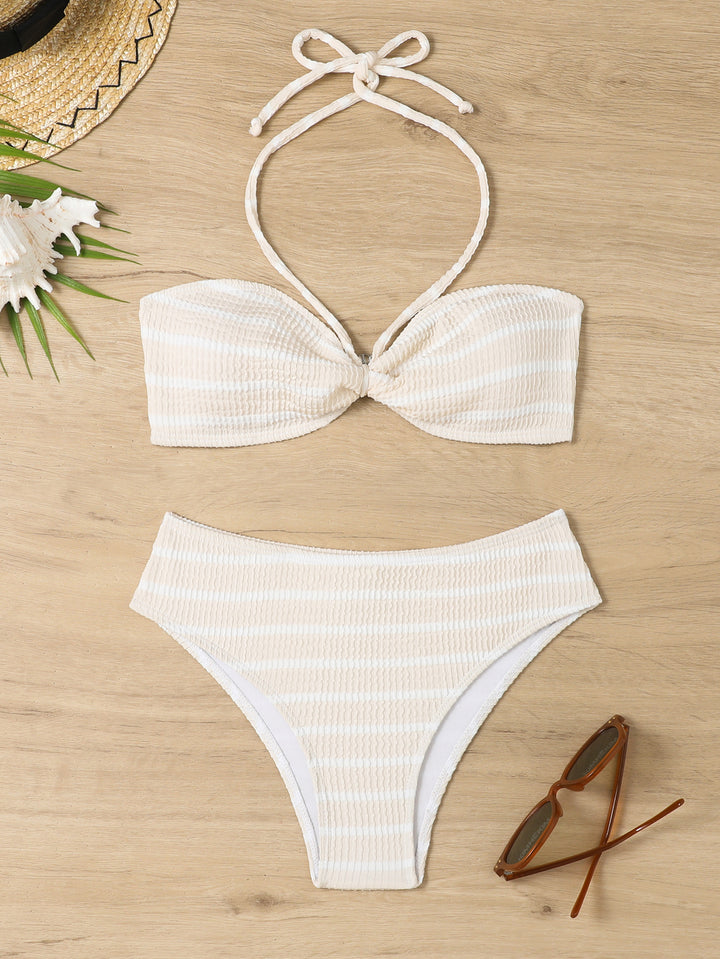 Damen Bandeau Bikini mit raffiniertem Knoten Drune