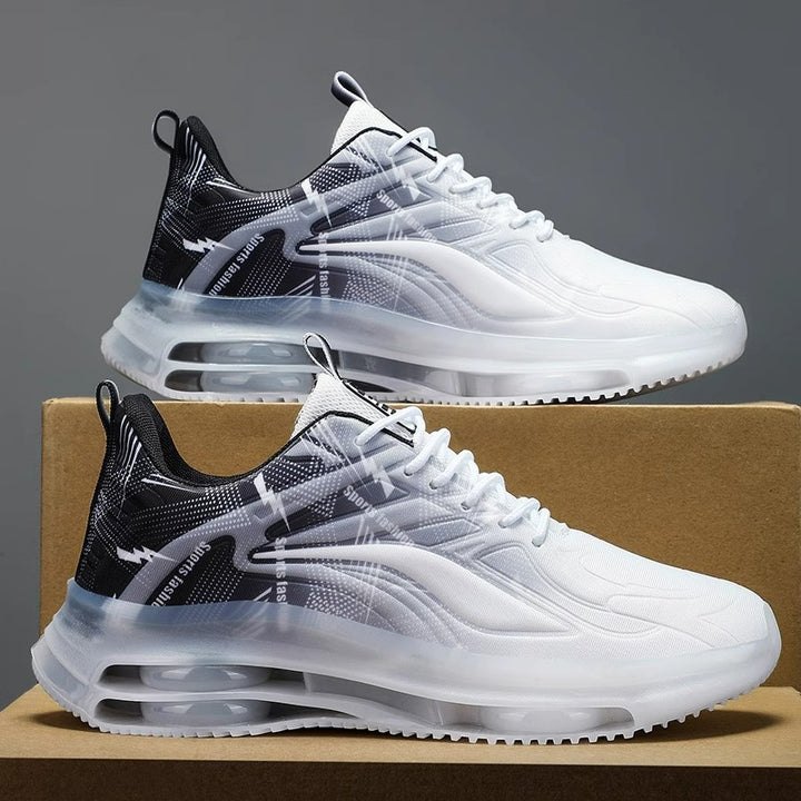 Unisex atmungsaktive Laufsneaker mit sichtbarer Luftkammersohle und reflektierendem Mesh-Obermaterial Drune