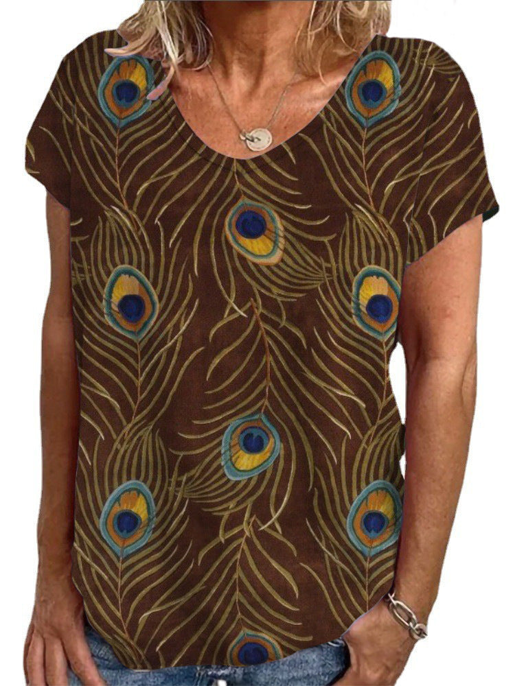 Damen Lockere Bluse mit buntem Paisleymuster Drune