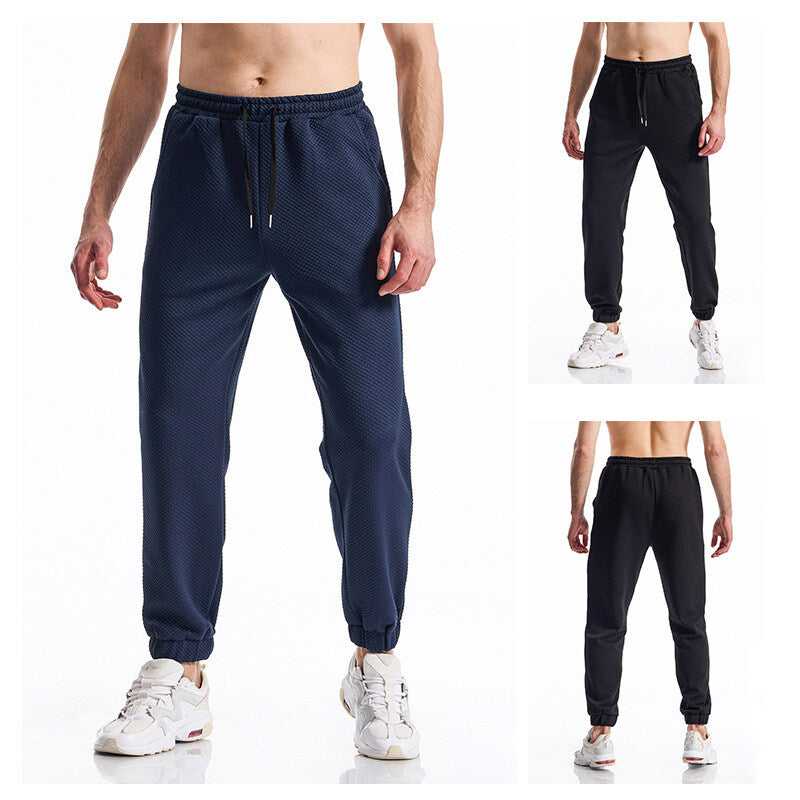 Herren Texturierte Jogginghose mit elastischem Bund, Tunnelzug und gebündeltem Beinabschluss Drune