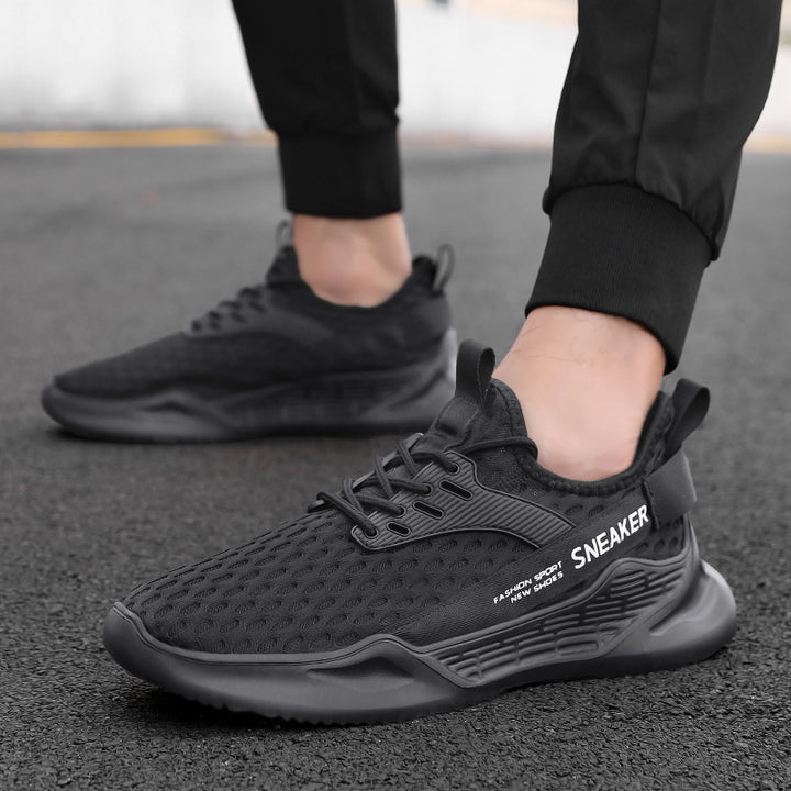 Unisex nan atmungsaktiver Stricksportschuh mit wabenstruktur, sockenähnlichem Schaft und gedämpfter Leichtschaum-Zwischensohle Drune