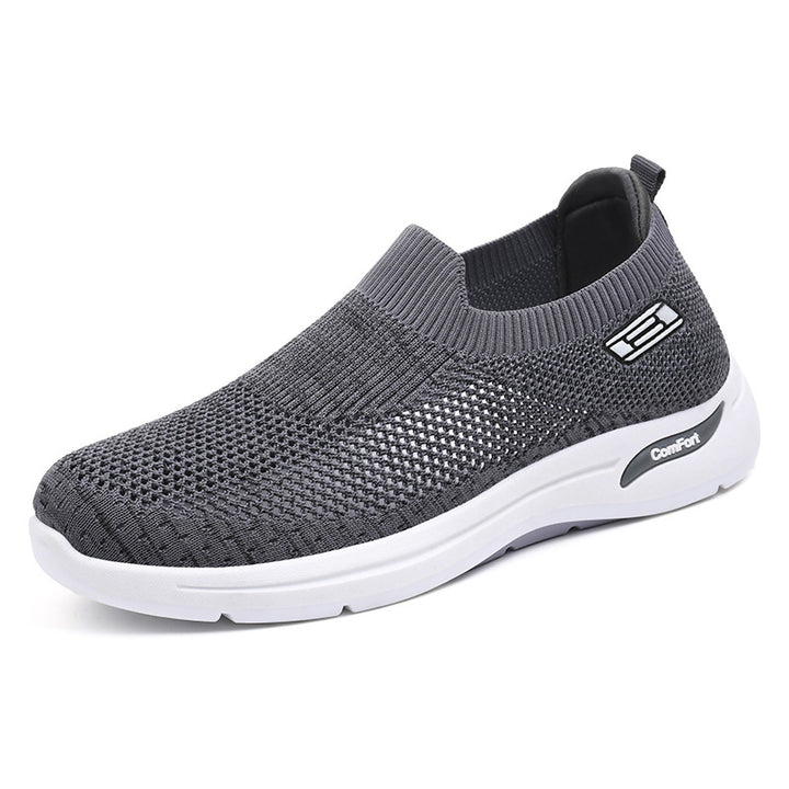 Damen nan nahtloser Strick-Slip-On Alltagswalker mit elastischem Knöchelschaft und stoßdämpfender Luftkissen-Zwischensohle Drune