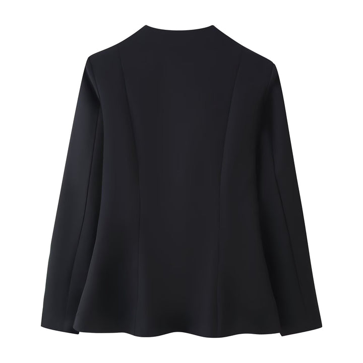 Damen Kurze Taillierte Jacke mit herzförmigem Cut-Out und Schößchen Drune