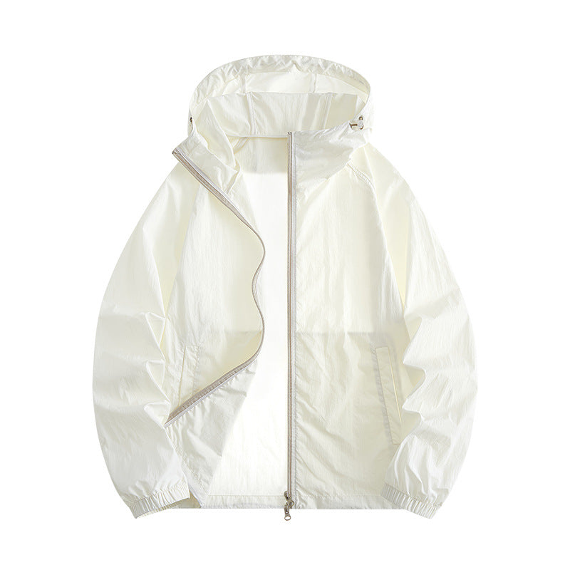 Damen Winddichte Sportjacke mit verstellbarer Kapuze