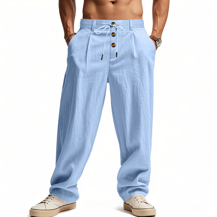 Herren Leinenhose mit Atmungsaktiv & Verstellbarer Kordelzug | Drune