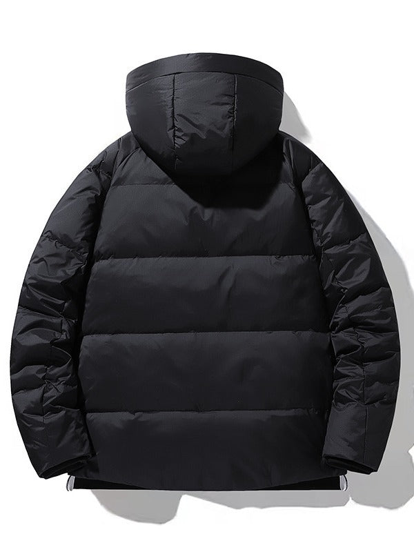 Herren Wattierte Stepp-Winterjacke mit Kapuze und winddichter Isolierung Drune