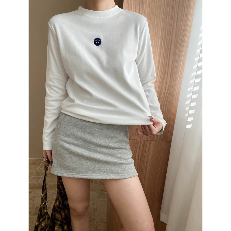 Damen Langarmshirt mit minimalistischer Grafik Drune