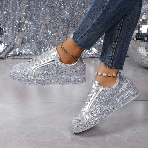Damen Glitzernde Sneakers mit hohem Komfort und modischem Design Drune
