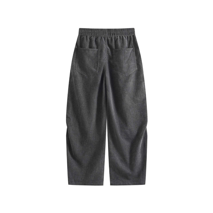 Damen Weite Cropped Komfort‑Cargohose mit elastischem Kordelbund und aufgesetzten Taschen Drune