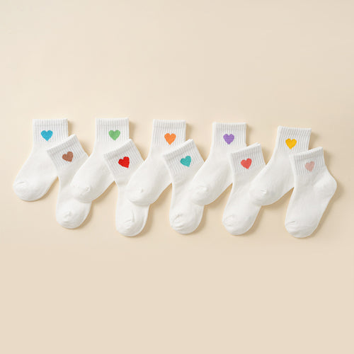 Damen Socken mit bunten Herzmotiven Drune