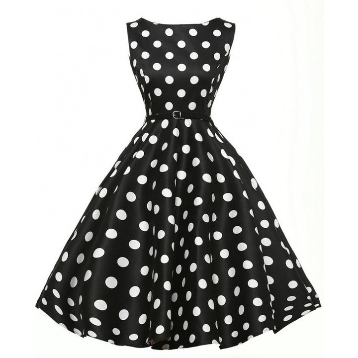 Damen Swingkleid mit Punkten Drune