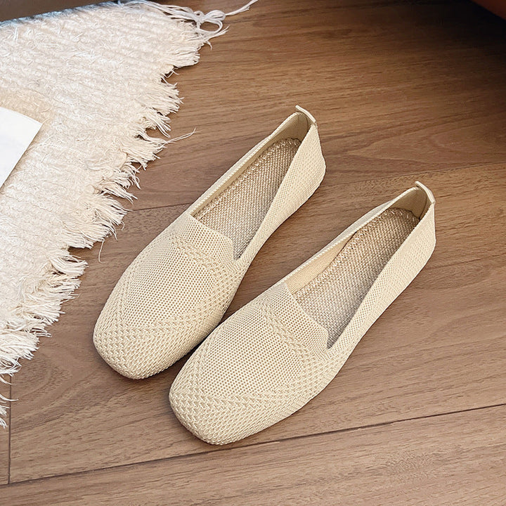 Damen Moderne Slingback-Schuhe mit Atmungsaktivem Netzmaterial und Elastischem Einschlupf Drune