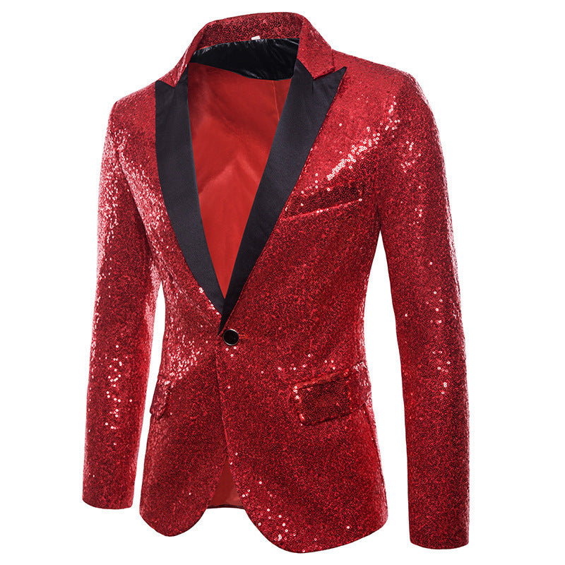 Herren Pailletten Formal Blazer Drune