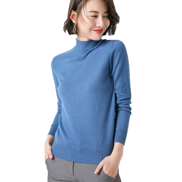 Damen Hochgeschlossener Feinstrickpullover Drune