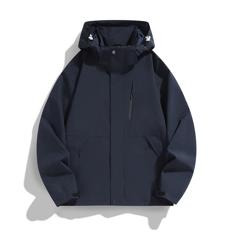 Damen Oversize Softshell-Kapuzenjacke mit Drop-Shoulder, verdeckten Reißverschlüssen und Kordelzug Drune