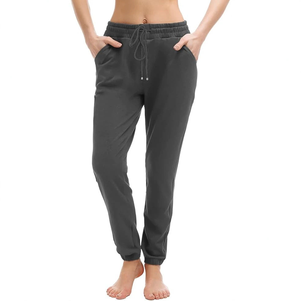 Damen Jogginghose mit hohem elastischem Bund, Tunnelzug und schmal zulaufenden Säumen Drune