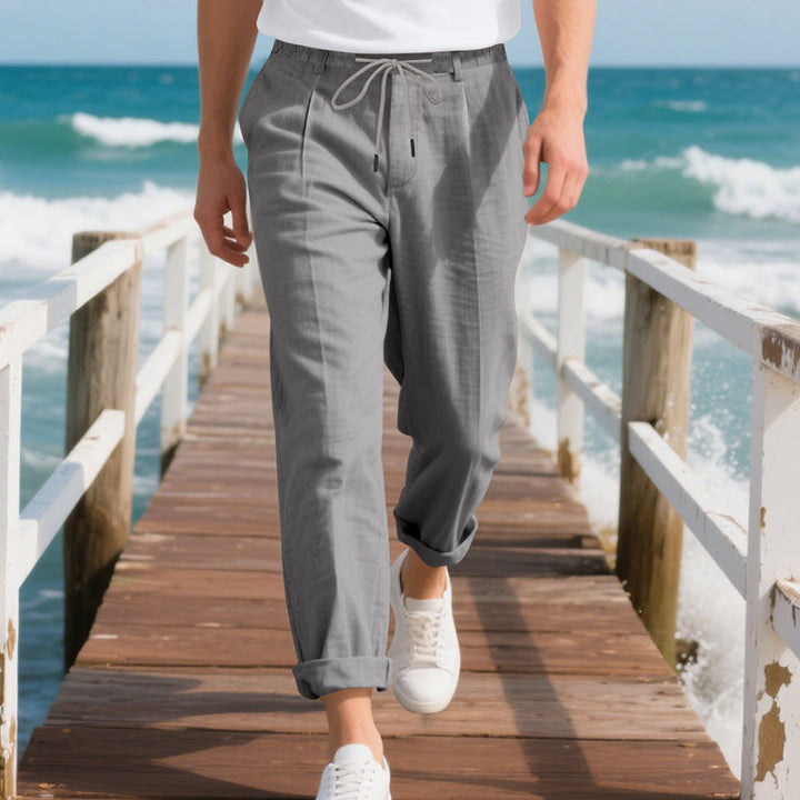 Herren leichte, atmungsaktive Strandhose mit verstellbarem Kordelzug und praktischen seitlichen Taschen Drune
