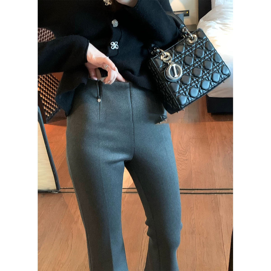 Damen Elegante Flared Hose Drune