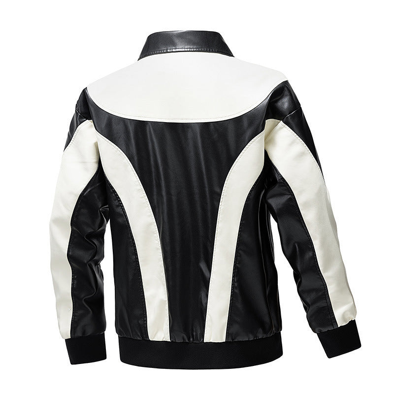 Herren Modische Retro-Lederjacke Drune