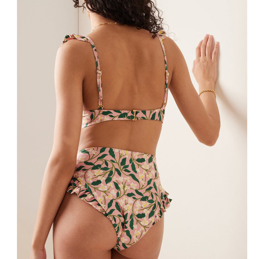 Damen Bikiniset mit verspielten Rüschendetails Drune