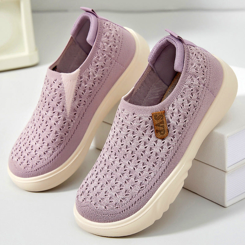 Damen nan gestrickter Slip-On Sneaker im sockenähnlichen Design mit atmungsaktivem Obermaterial und gepolsterter Komfortsohle Drune