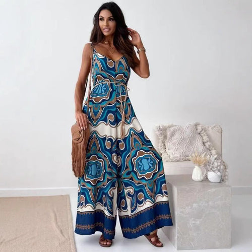 Damen Bohemian Weitbeiniger Bodysuit Drune