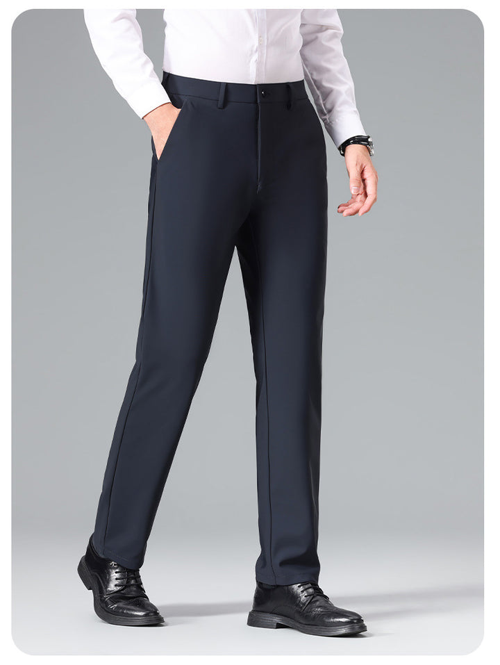 Herren Schlanke Business‑Stretchhose mit Bügelfalte und Komfortbund Drune