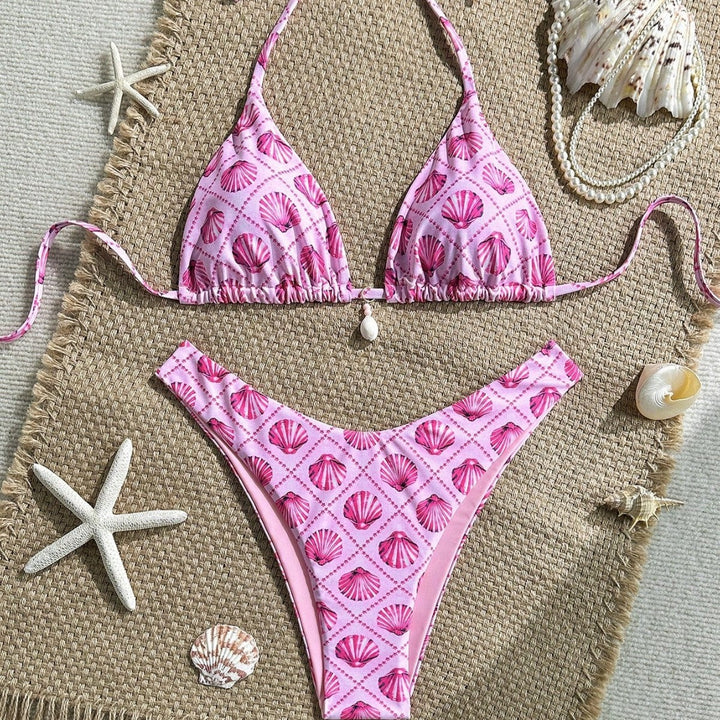 Damen Triangel-Bikini mit Muschelmotiv Drune