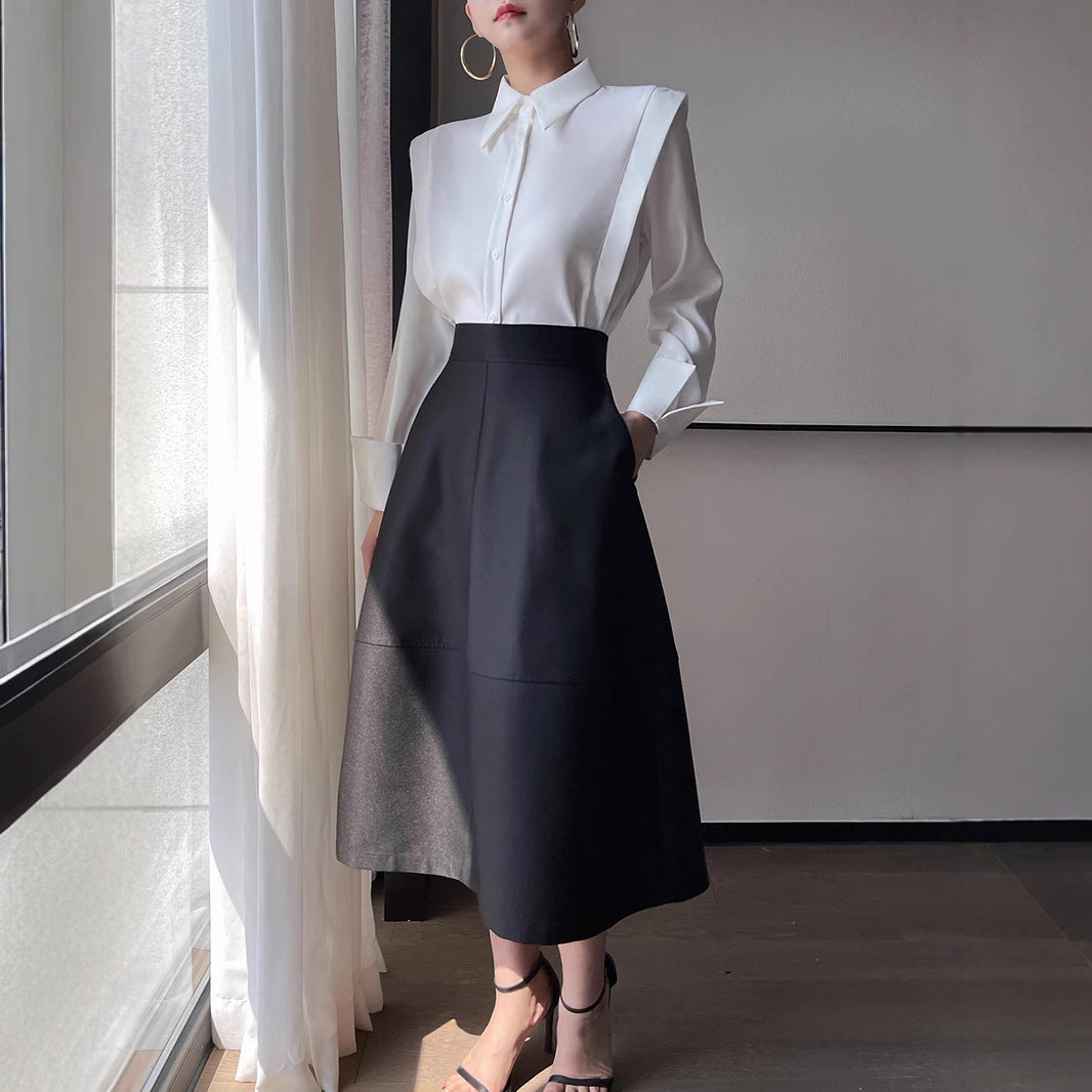 Damen Elegante und modische Bluse mit innovativen Schnitt Drune