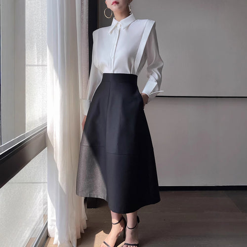 Damen Elegante und modische Bluse mit innovativen Schnitt Drune